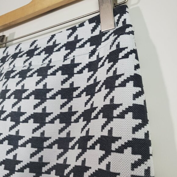 Banana Republic Pencil Skirt 0 Black White Houndstooth Classic Business Casual - Picture 4 of 12